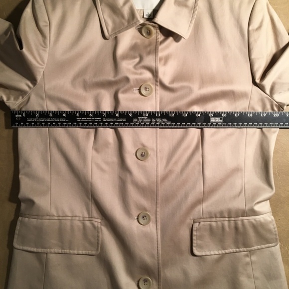 BANANA REPUBLIC Brushed Cotton SPRING COAT RAINCOAT, Tan/Khaki NWOT, Size M - Picture 4 of 11